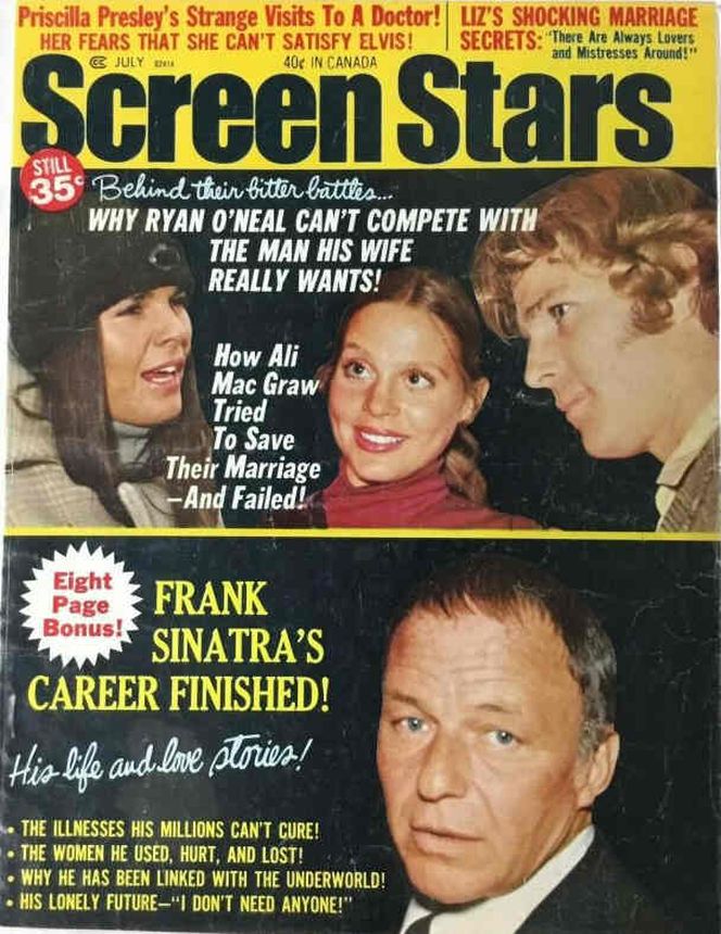 SCREEN STARS magazine side cover July 1971