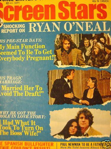 SCREEN STARS magazine side cover September 1971