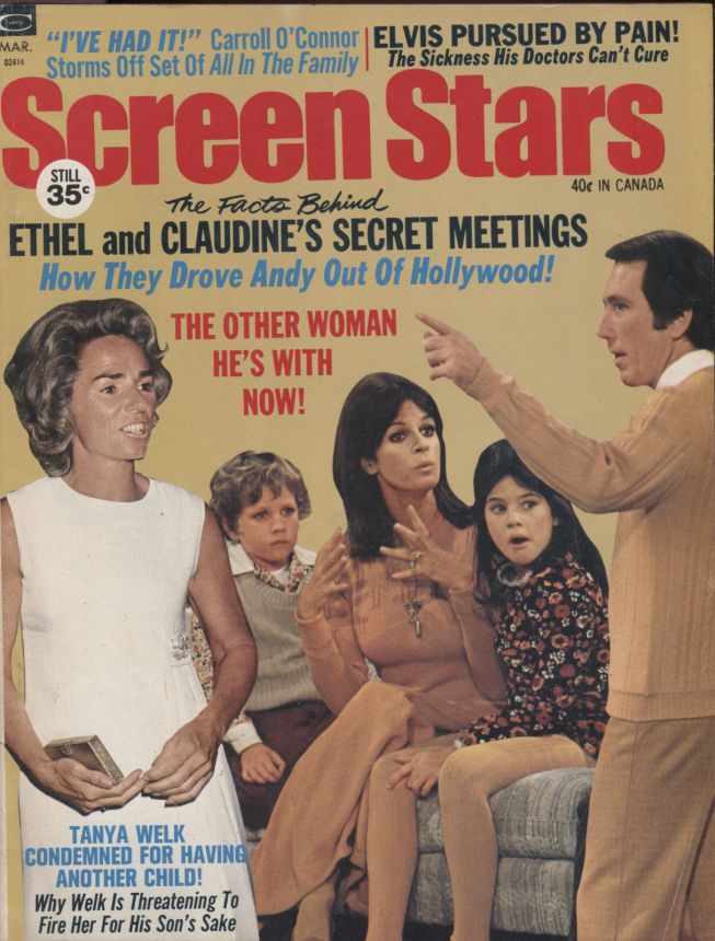 SCREEN STARS magazine side cover March 1972