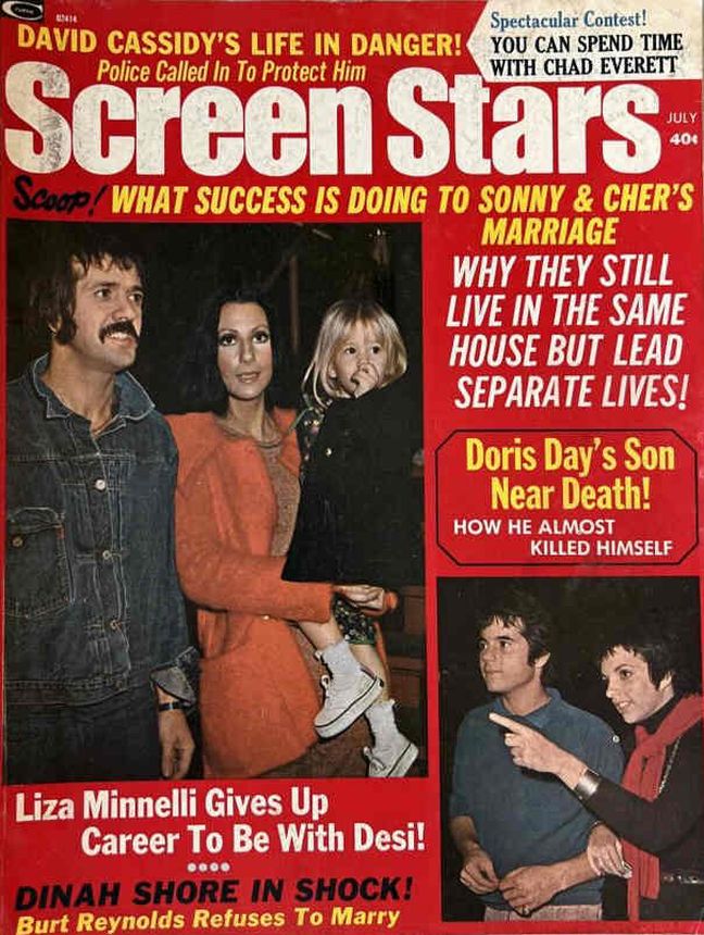 SCREEN STARS magazine side cover July 1972