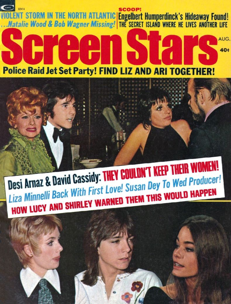 SCREEN STARS magazine side cover August 1972