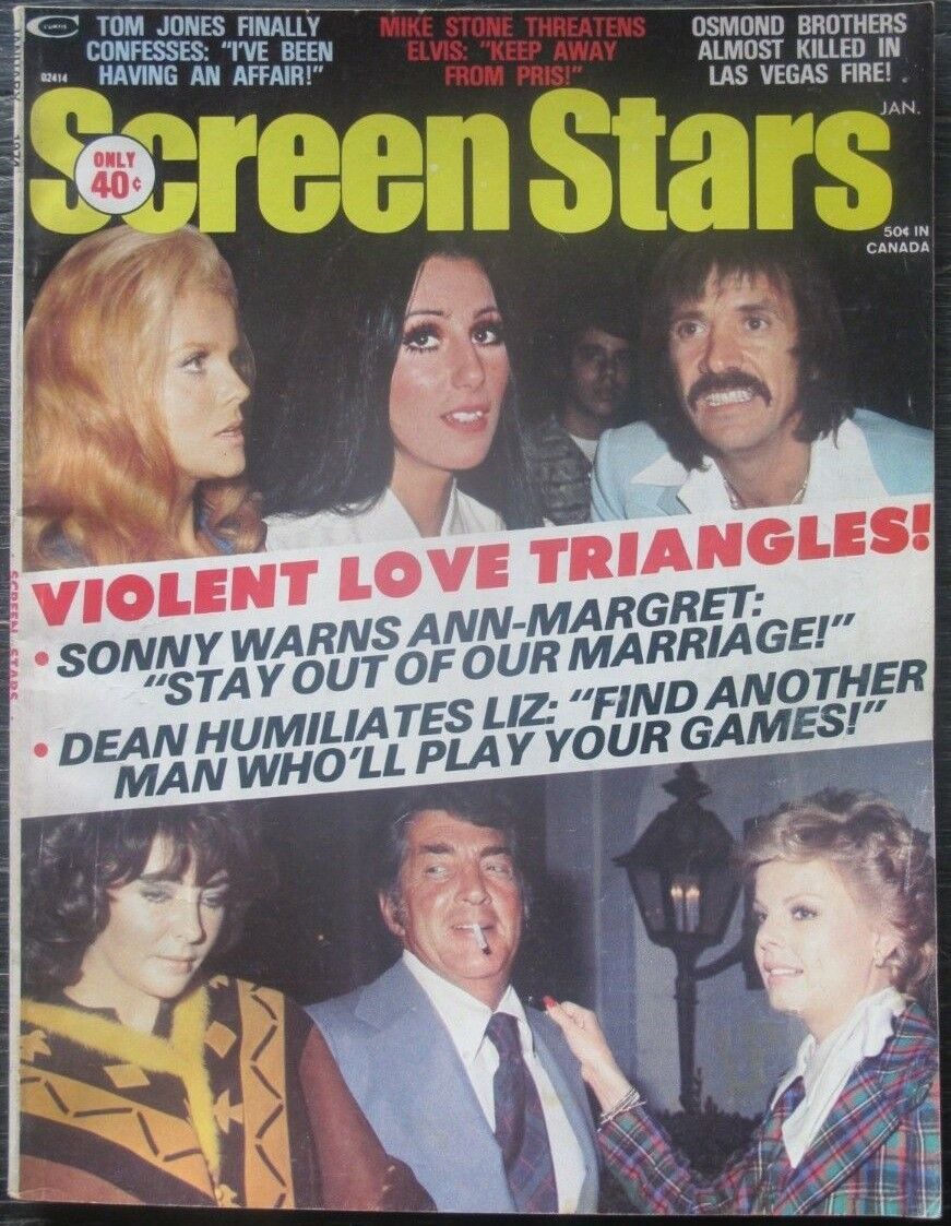 SCREEN STARS magazine side cover January 1974