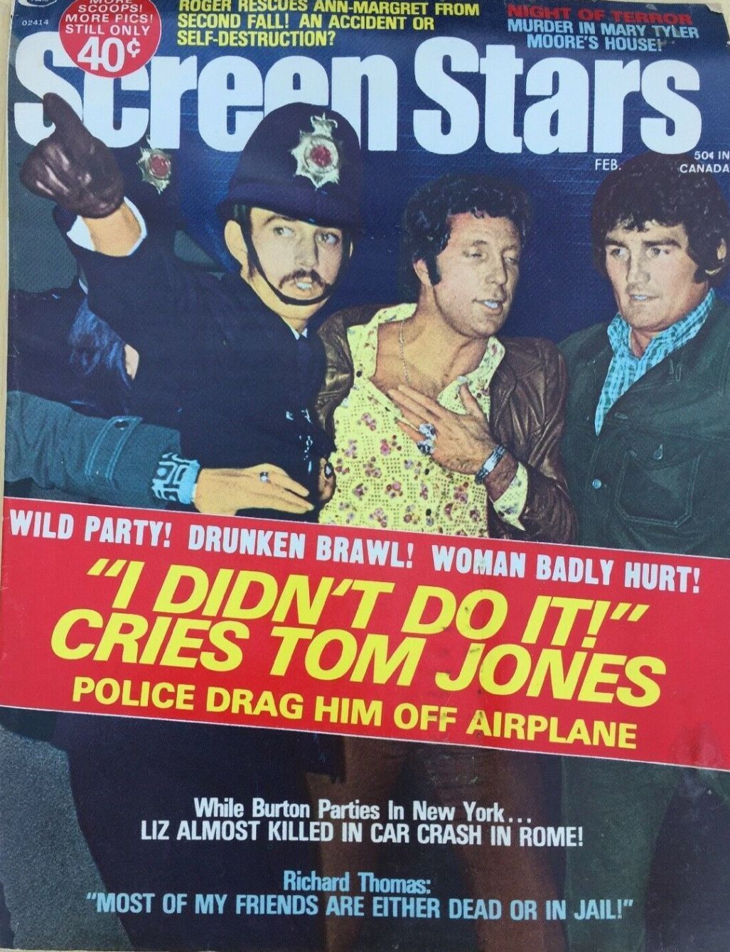SCREEN STARS magazine side cover February 1974