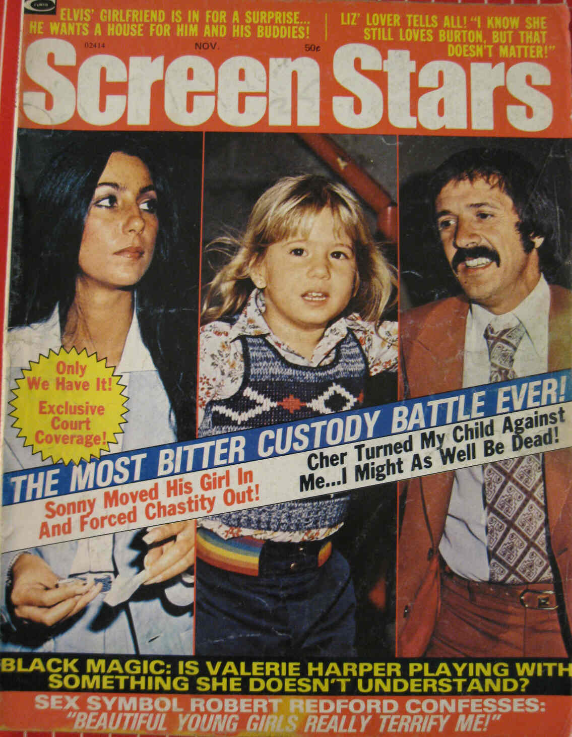 SCREEN STARS magazine side cover November 1974