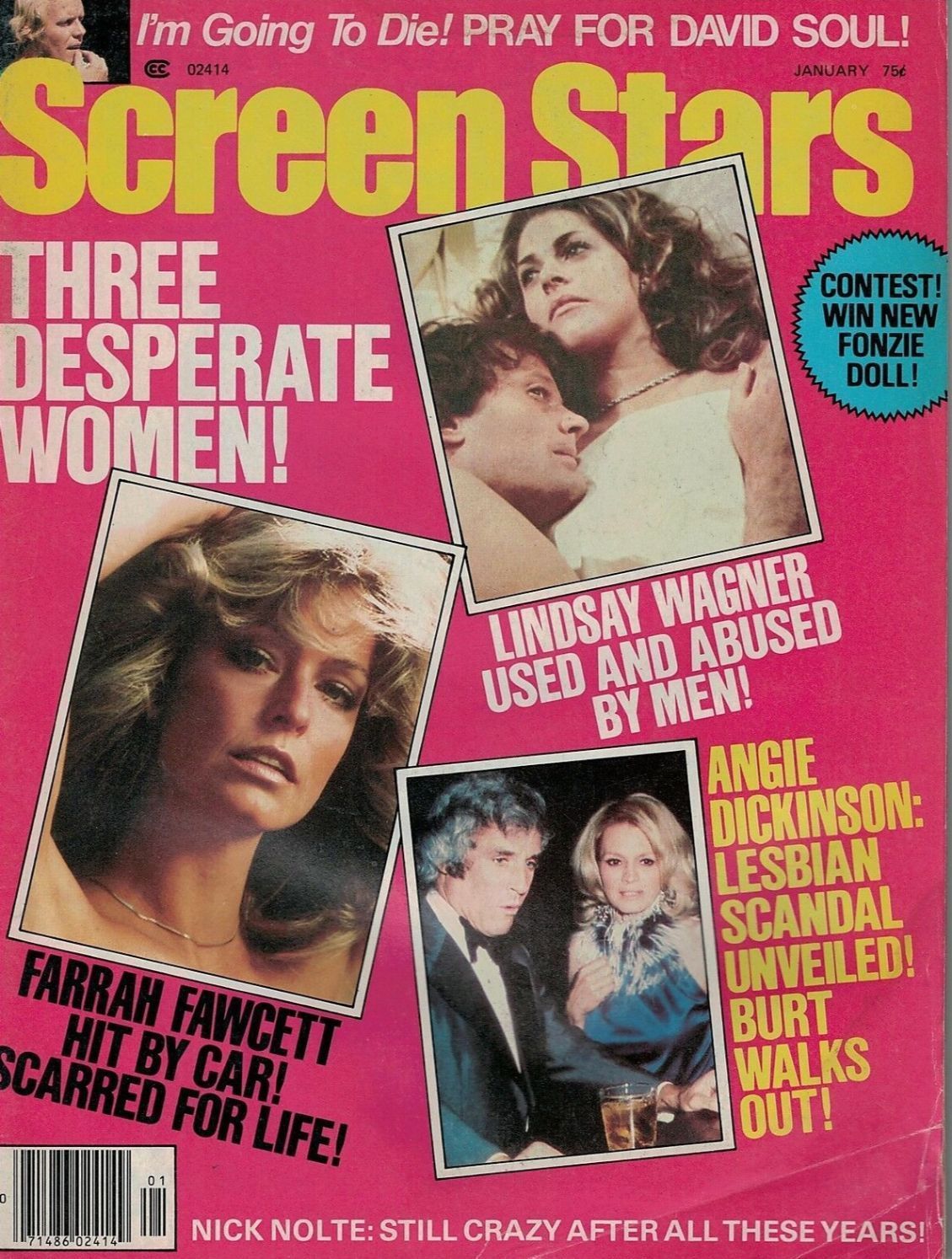 SCREEN STARS magazine side cover January 1977