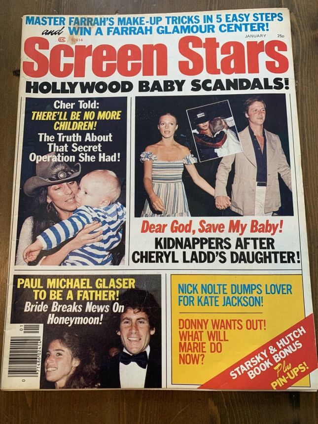 SCREEN STARS magazine side cover January 1978