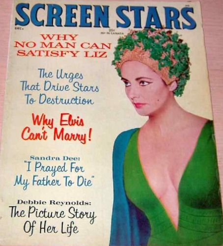 SCREEN STARS magazine side cover  December 1962