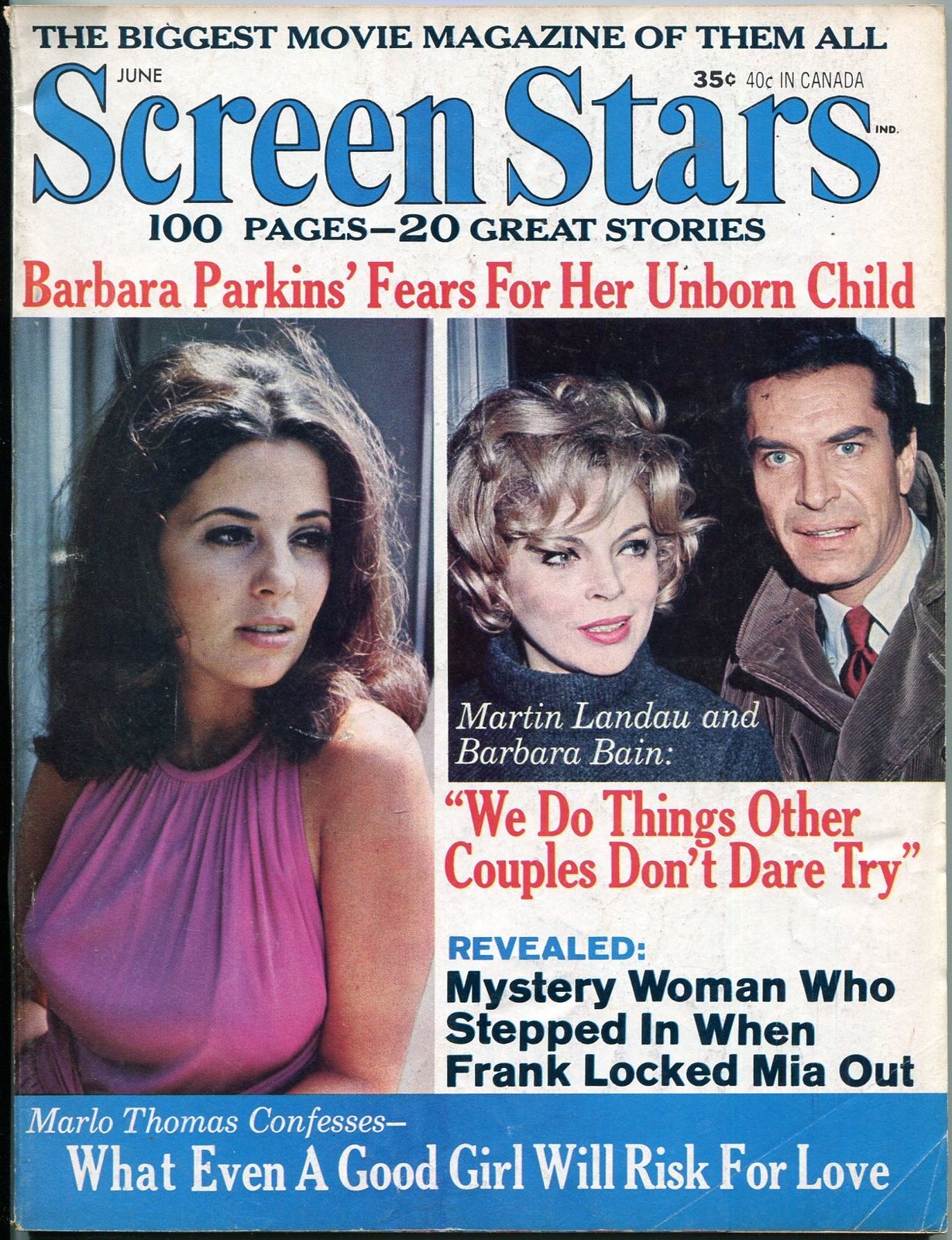 SCREEN STARS magazine side cover  June 1968