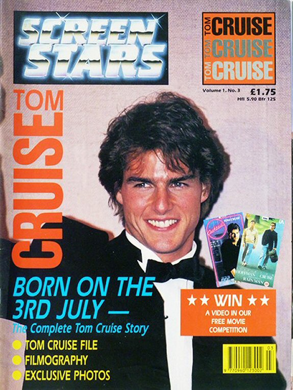 SCREEN STARS (UK) magazine side cover  Vol 1 No  3   1990