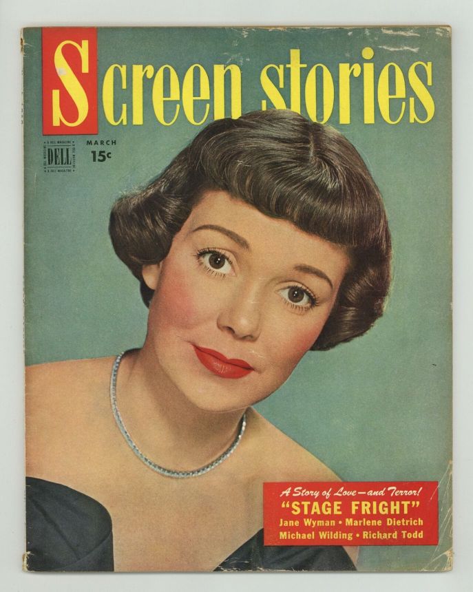 SCREEN STORIES magazine side cover March 1950