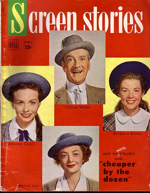 SCREEN STORIES magazine side cover April 1950