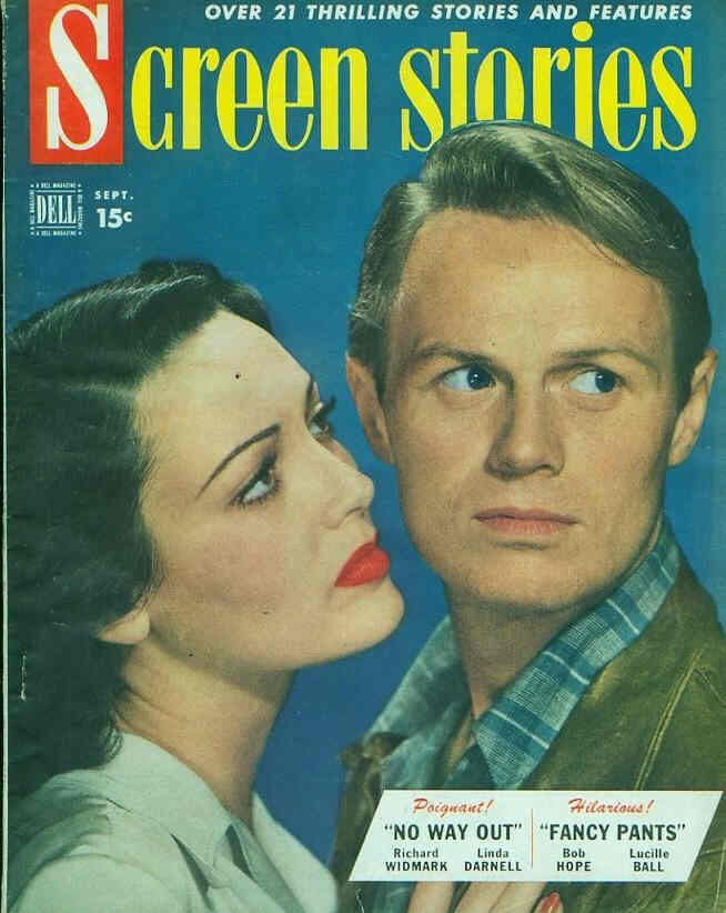 SCREEN STORIES magazine side cover September 1950