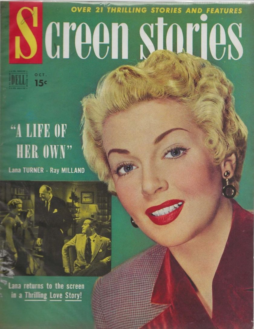 SCREEN STORIES magazine side cover October 1950