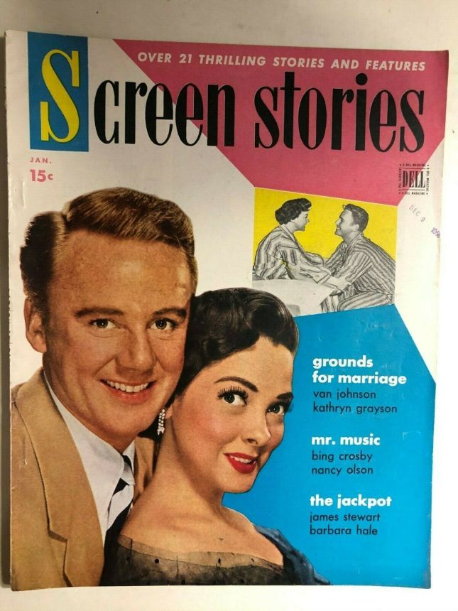 SCREEN STORIES magazine side cover January 1951