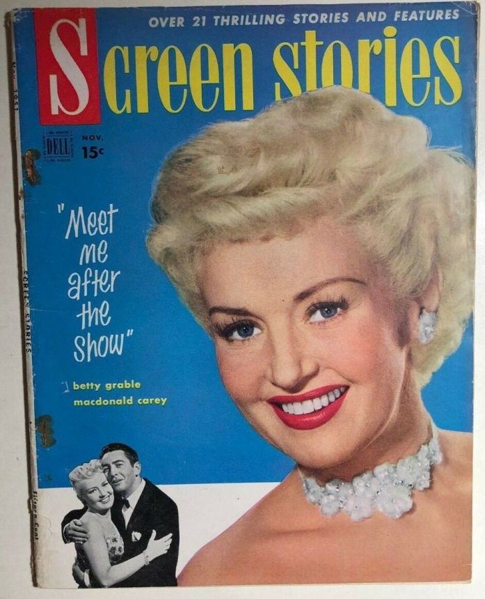 SCREEN STORIES magazine side cover November 1951