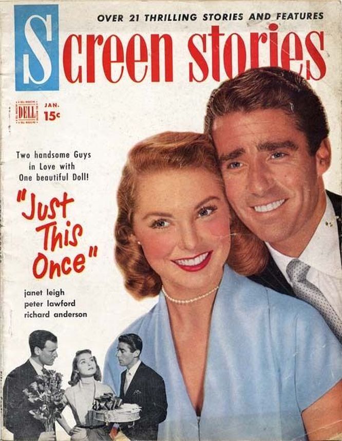 SCREEN STORIES magazine side cover January 1952