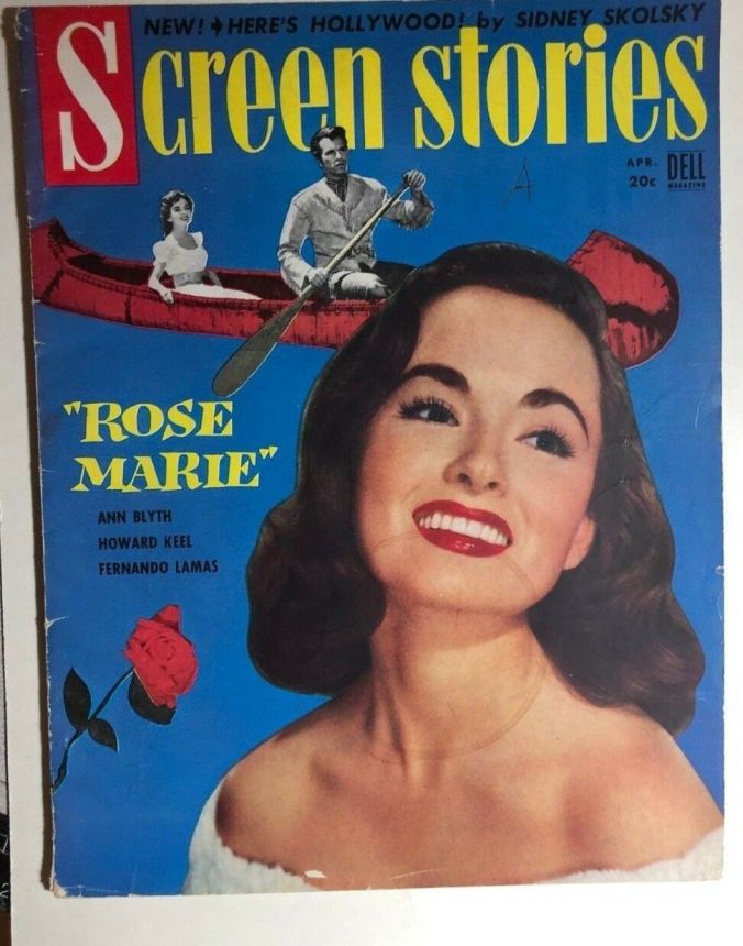 SCREEN STORIES magazine side cover April 1954