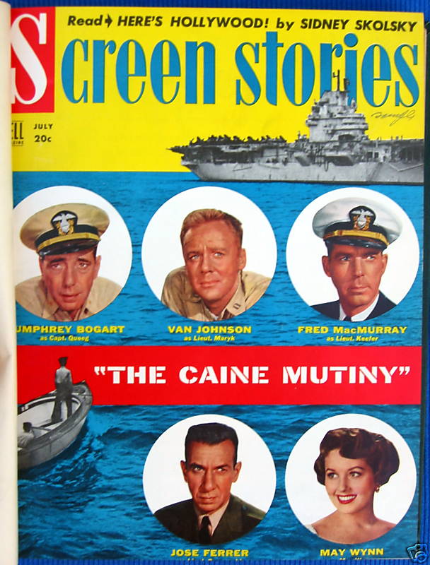 SCREEN STORIES magazine side cover July 1954