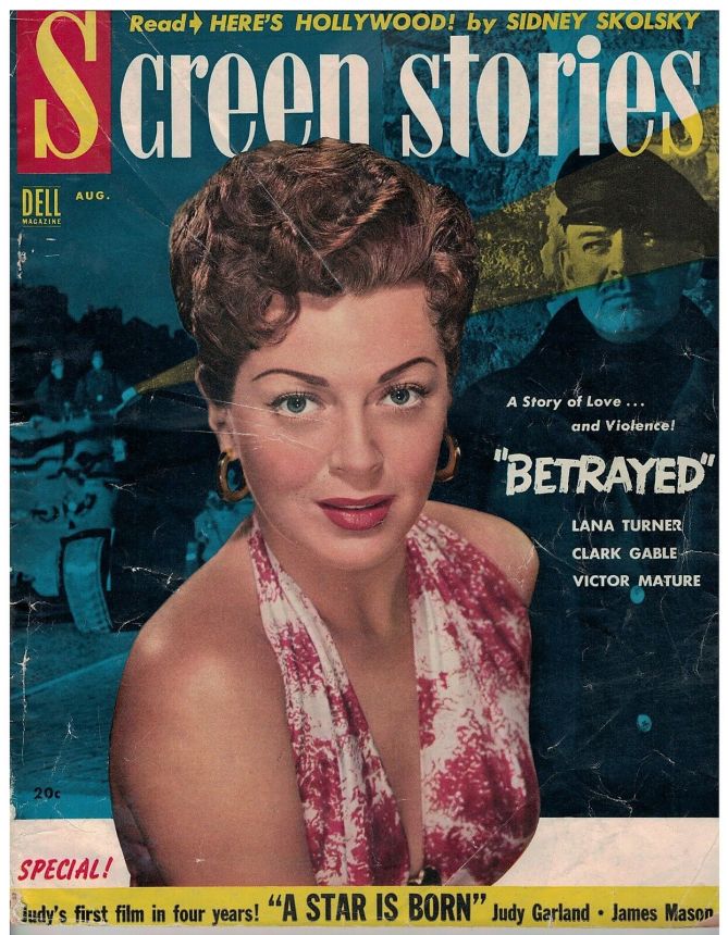 SCREEN STORIES magazine side cover August 1954