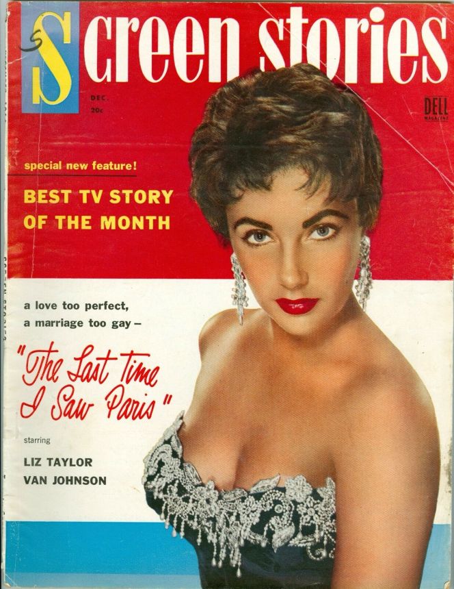 SCREEN STORIES magazine side cover December 1954