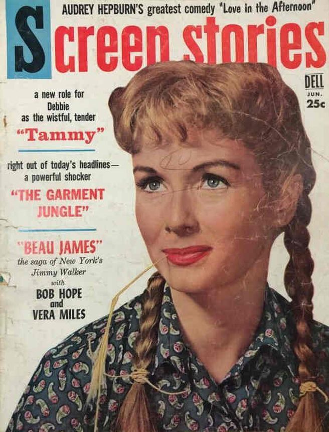SCREEN STORIES magazine side cover June 1957