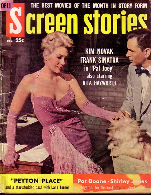 SCREEN STORIES magazine side cover December 1957