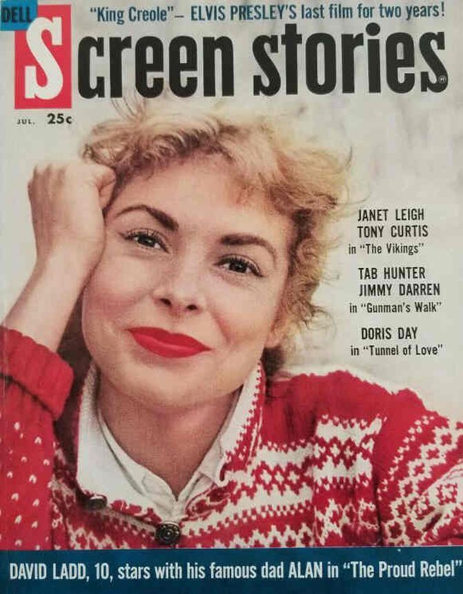 SCREEN STORIES magazine side cover July 1958