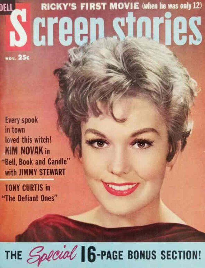 SCREEN STORIES magazine side cover November 1958