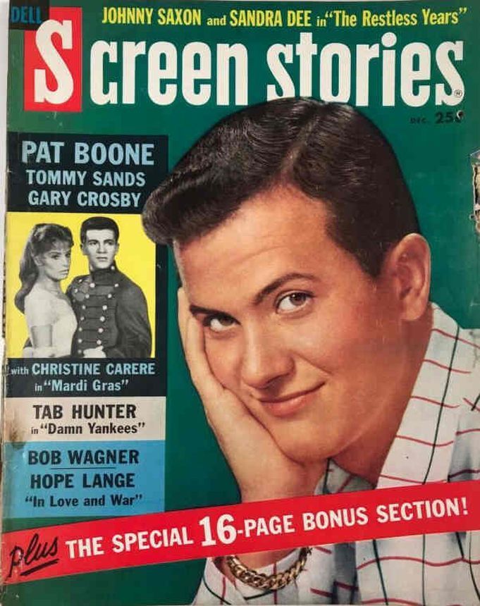 SCREEN STORIES magazine side cover December 1958