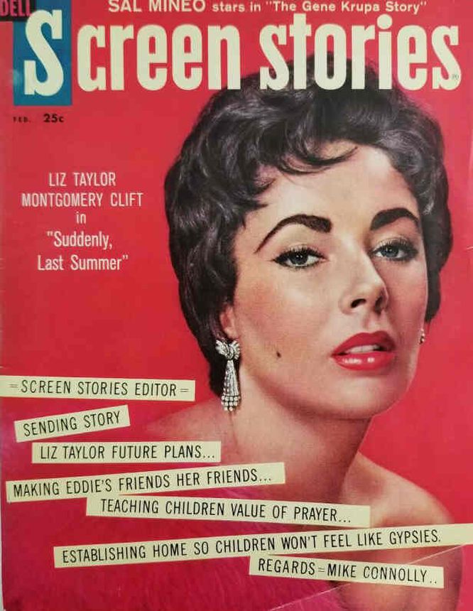 SCREEN STORIES magazine side cover February 1960