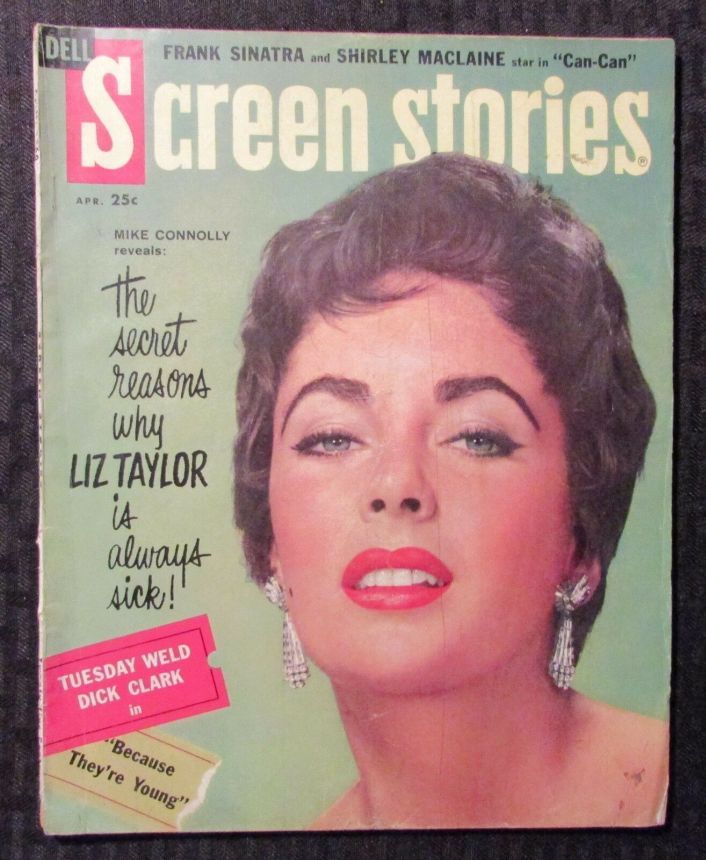 SCREEN STORIES magazine side cover April 1960