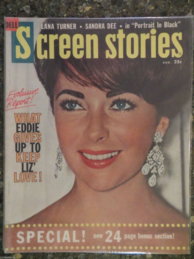 SCREEN STORIES magazine side cover August 1960