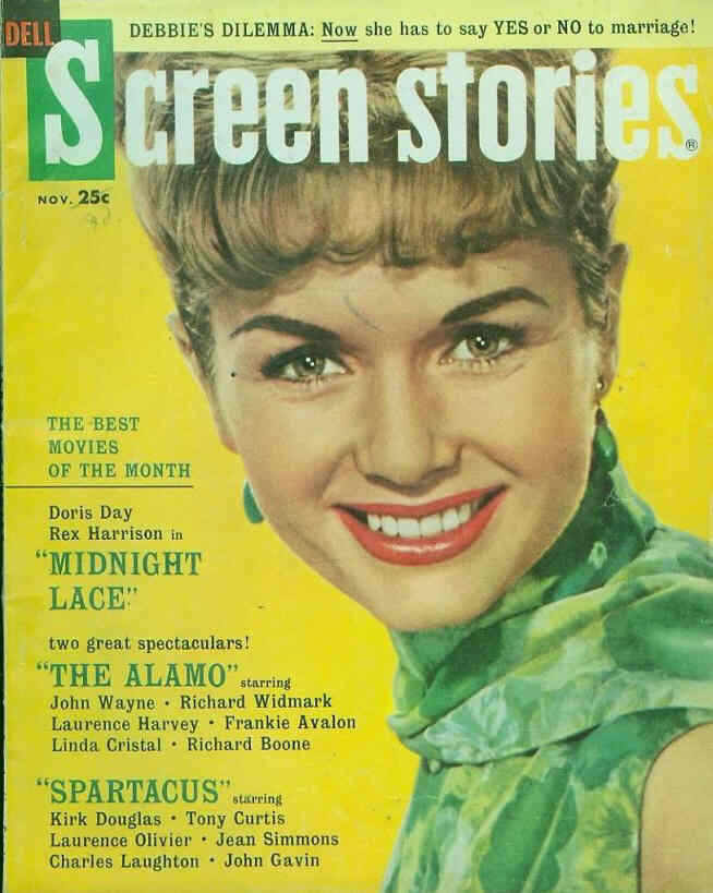 SCREEN STORIES magazine side cover November 1960
