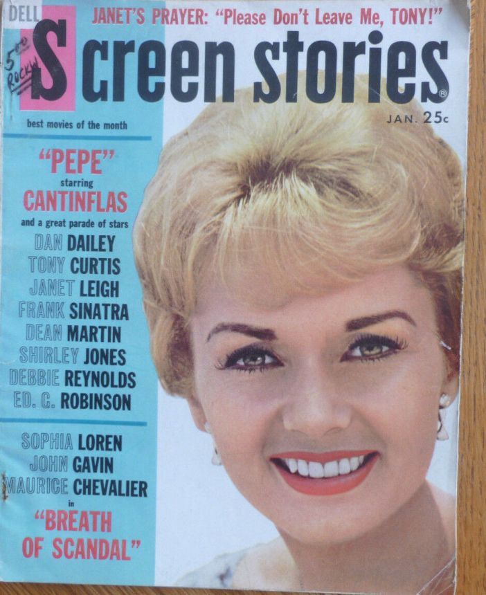 SCREEN STORIES magazine side cover January 1961