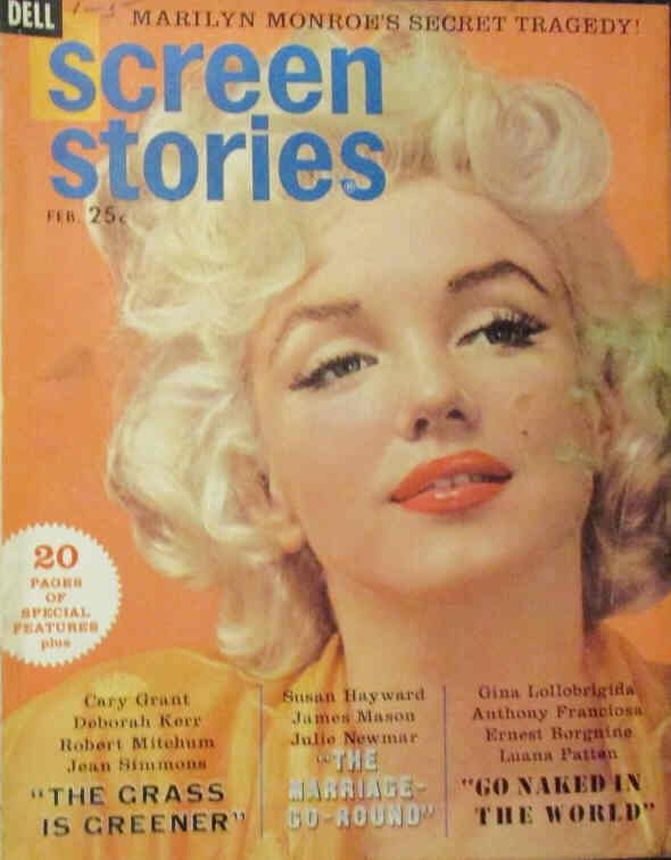 SCREEN STORIES magazine side cover February 1961