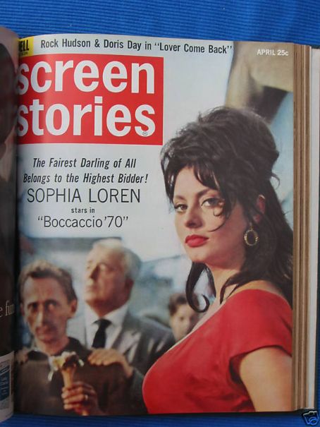 SCREEN STORIES magazine side cover April 1962