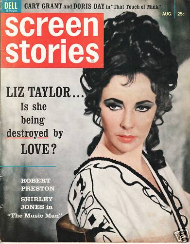 SCREEN STORIES magazine side cover August 1962
