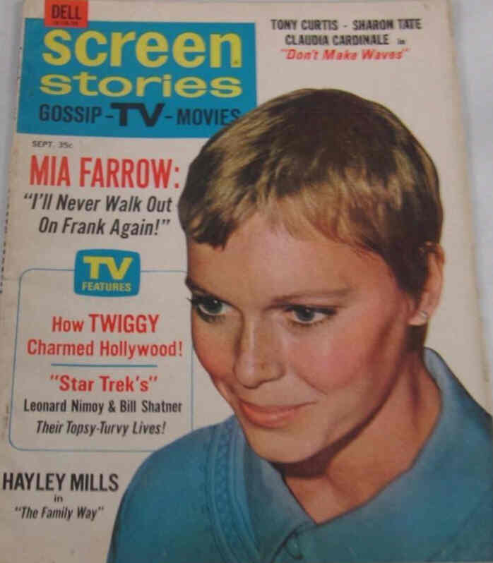 SCREEN STORIES magazine side cover September 1967