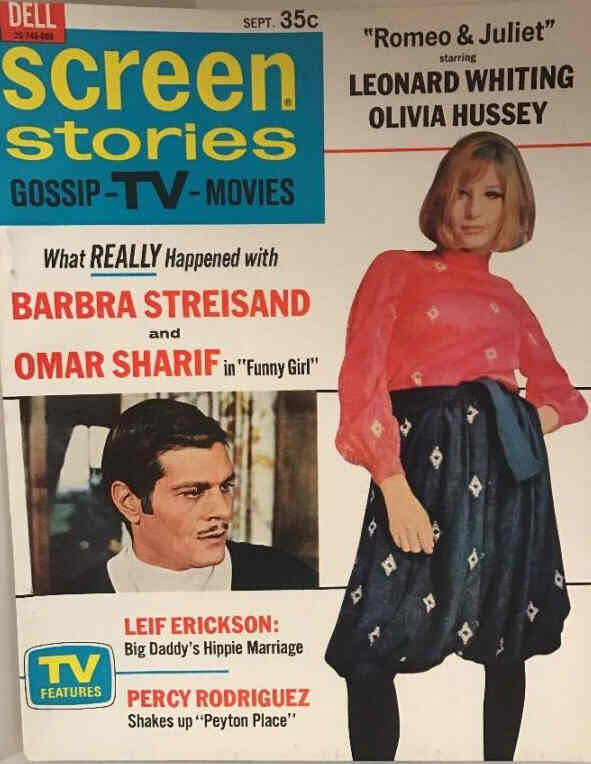 SCREEN STORIES magazine side cover September 1968