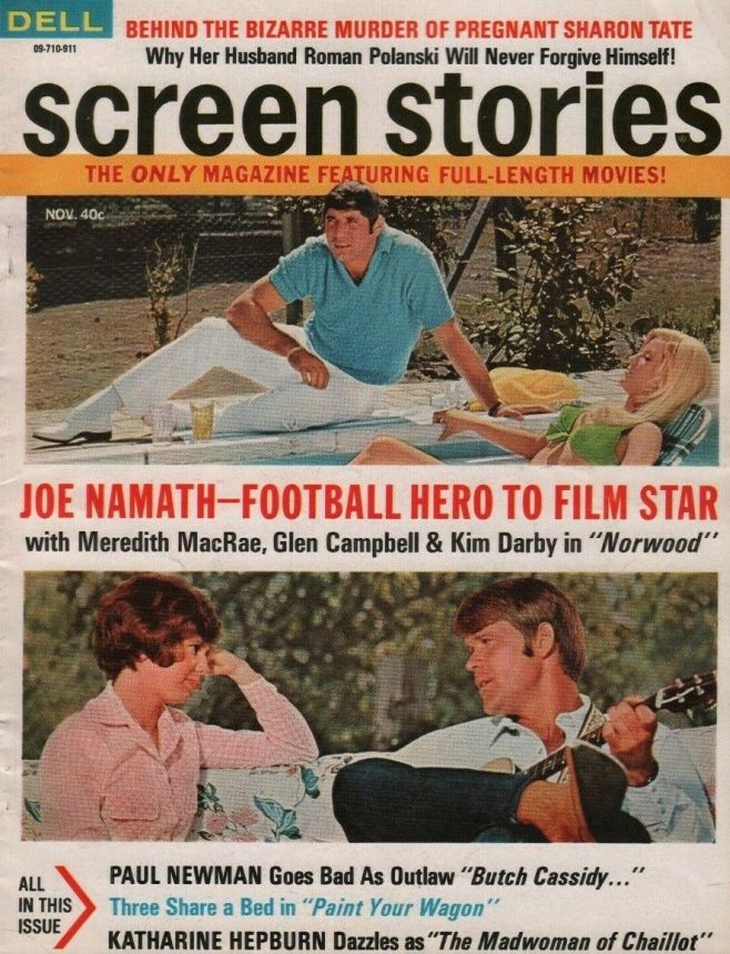 SCREEN STORIES magazine side cover November 1969