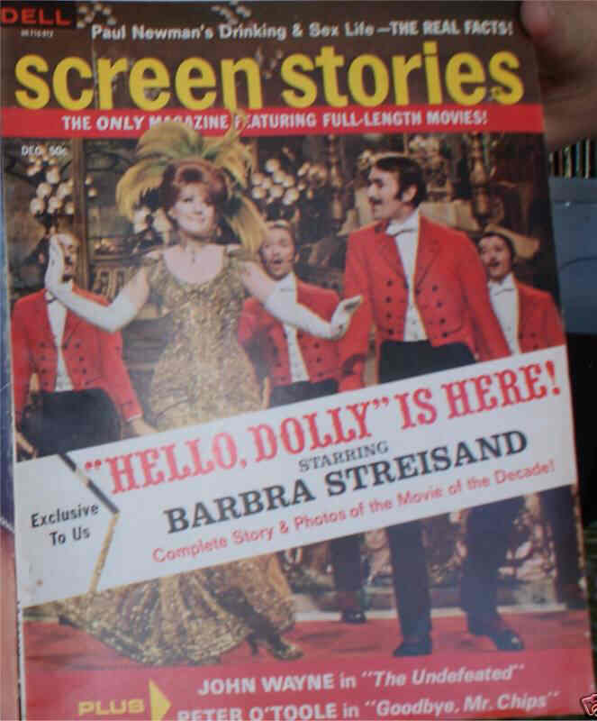 SCREEN STORIES magazine side cover December 1969