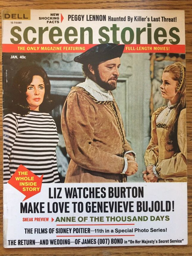 SCREEN STORIES magazine side cover January 1970