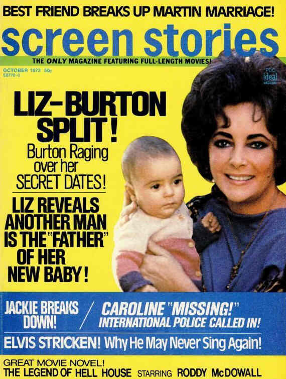 SCREEN STORIES magazine side cover October 1973