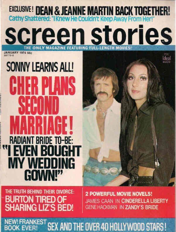 SCREEN STORIES magazine side cover January 1974