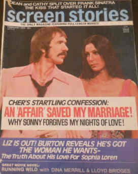 SCREEN STORIES magazine side cover February 1974
