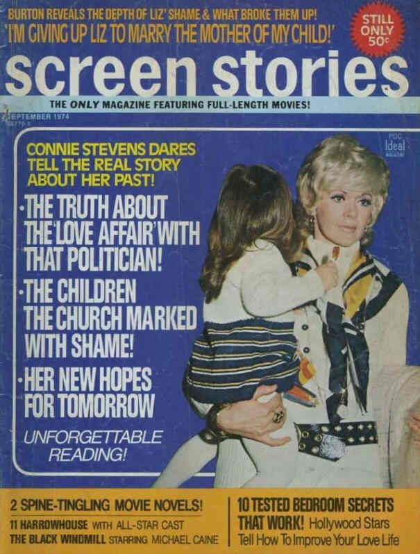 SCREEN STORIES magazine side cover September 1974