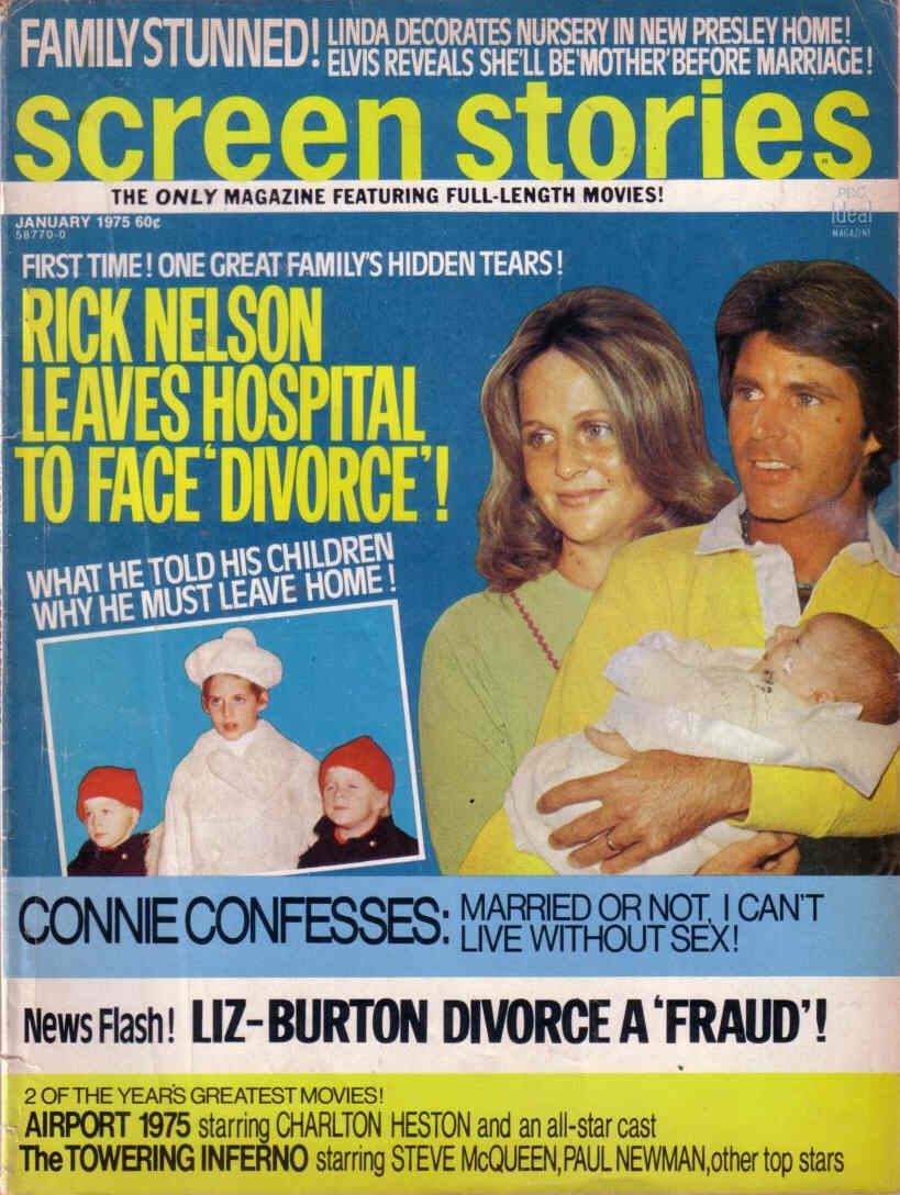SCREEN STORIES magazine side cover January 1975