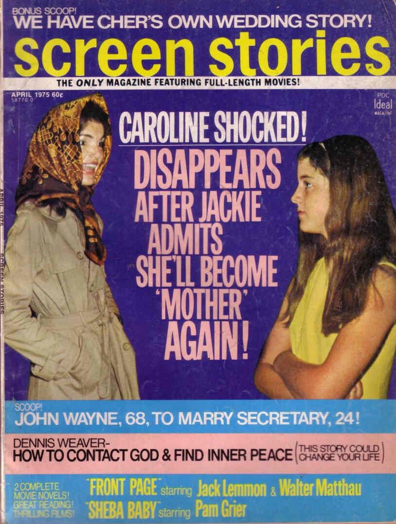 SCREEN STORIES magazine side cover April 1975