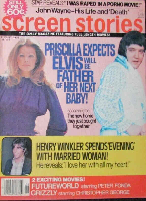 SCREEN STORIES magazine side cover August 1976