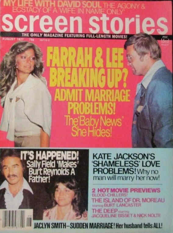 SCREEN STORIES magazine side cover August 1977